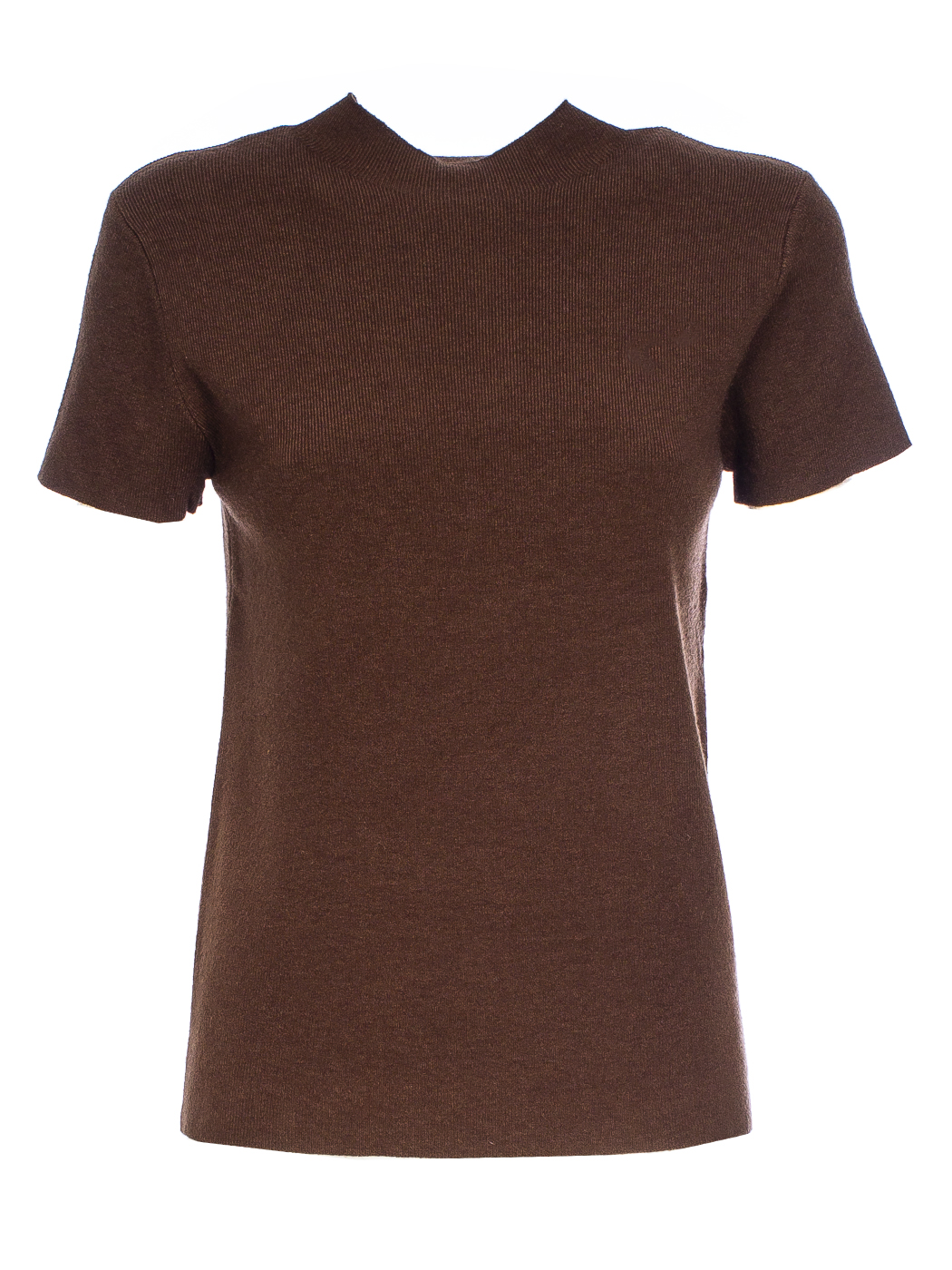 MAGLIA MANICA CORTA, 3 TG, 30% AC 22%NY 20%VI 28%PL, MADE IN PRC    - BROWN